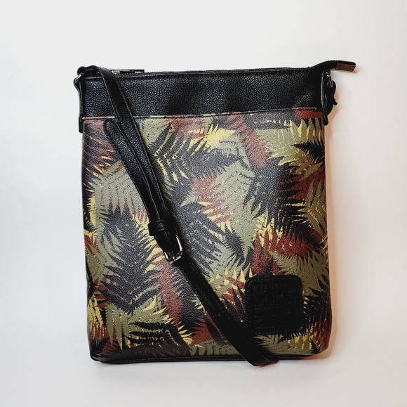 Hawaii's Finest Crossbody Fern Leaf HIFI Green Brown - Picture 11 of 11